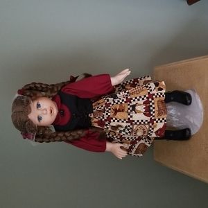 Vintage Hamilton Collection Porcelain "Trudy" Doll